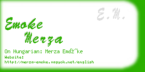 emoke merza business card